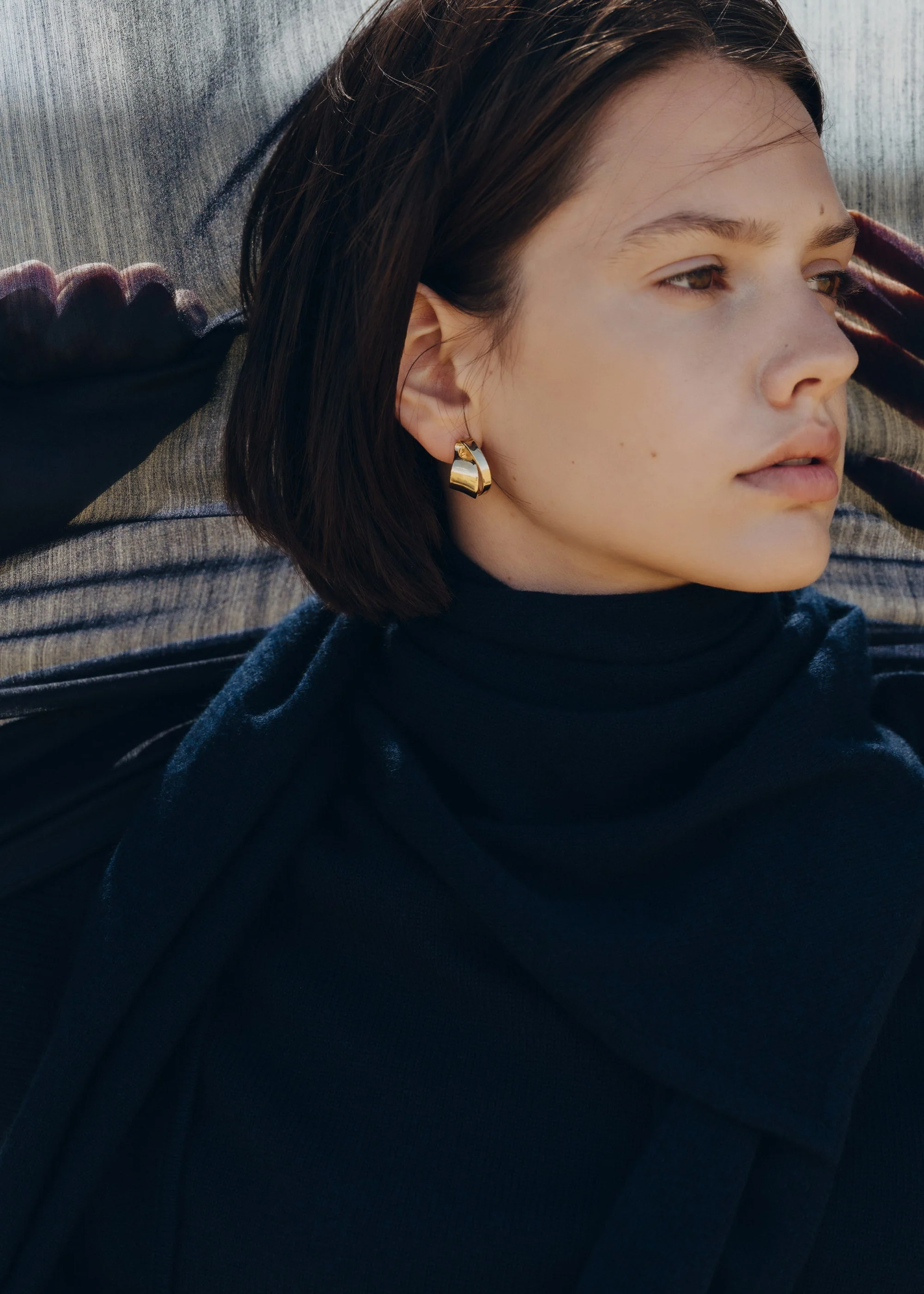 Éole Curled Earrings - 24 carat gold gilded - Image 5